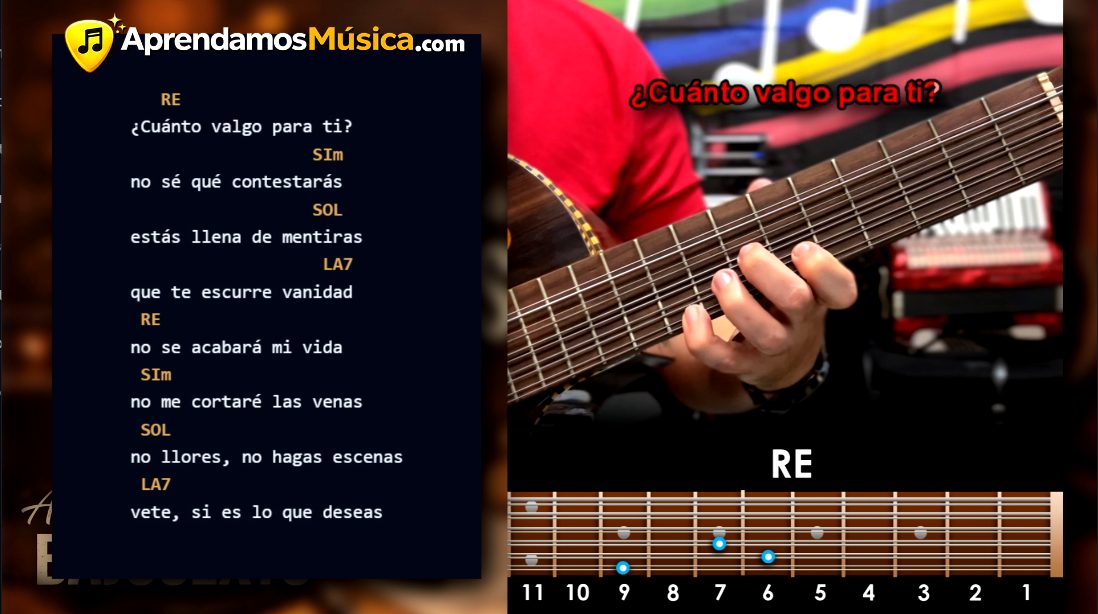 Y a mi ¿Que me quedo? - Acordes Basicos en Bajo sexto - Bajo quinto