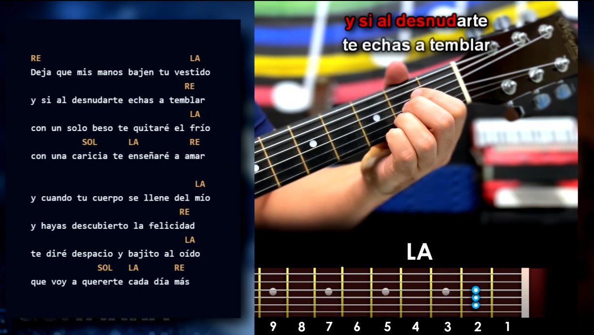 Cada dia mas - Acordes en Guitarra
