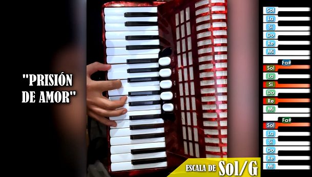 Prisión de Amor - Tutorial en Acordeon de teclas