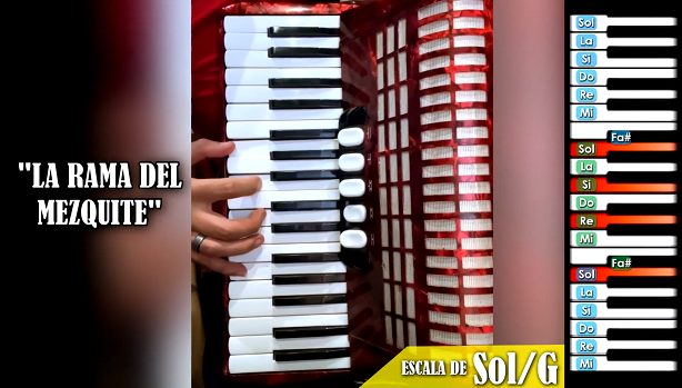 La Rama del Mezquite - Tutorial en Acordeon de teclas