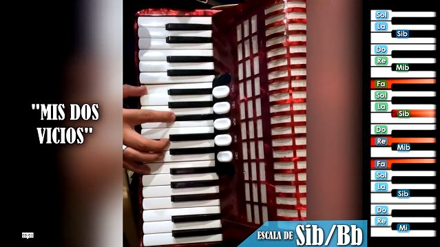 Mis Dos Vicios - Tutorial en Acordeon de Teclas