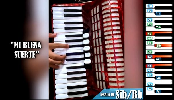 Mi Buena Suerte - Tutorial en Acordeon de Teclas