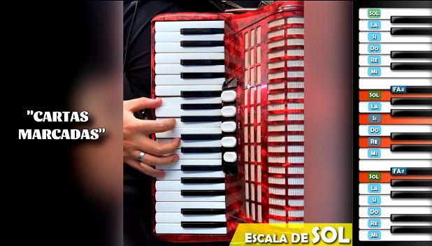 Cartas Marcadas - Tutorial en Acordeon de Teclas - SOL(G)