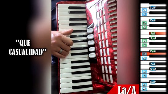 Que Casualidad - TUTORIAL en Acordeon de Teclas